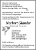Norbert GLANDER Kaliß Traueranzeige