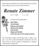 Renate ZIMMER Kuhstorf Traueranzeige